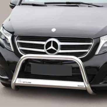 Pushbar Mercedes V-Klasse 2014-heden glans gepolijst dwarsplaat