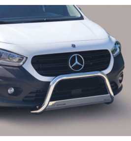 Pushbar Mercedes Citan 2012-2021 glans gepolijst dwarsplaat zilver